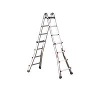 Svelt Scala Telescopica Professionale 9+9 gradini in Alluminio, Multiposizione, con Base Allargata, Scalissima
