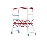 Svelt Trabattello Modulare Richiudibile per Interni - Altezza 1,91m, Acciaio Verniciato, Ruote con Freno, Portata 110 kg