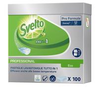 SVELTO - 101101881 - Tabs Eco 3in1 per lavastoviglie - Svelto - fustino da 100 tabs da 20 gr - 82607 - Conf. da 1 Pz. - 101101881