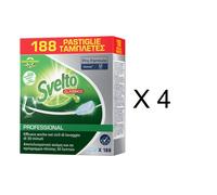 Svelto - Detersivo Professionale Lavastoviglie in Pastiglie, 4x 188 Tabs