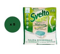 SVELTO POWERED BY NATURE Regular - Capsule Lavastoviglie Pastiglie 75 tab
