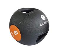 Sveltus Médecine Ball 6kg avec Poignées, Medicina Palla Unisex-Adulto, Nero/Arancione, (poids disponibles: 4, 6, 8 et 10 kg) (6)