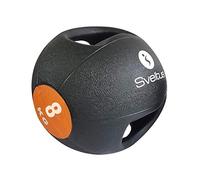 Sveltus Médecine Ball 8kg avec Poignées, Medicina Palla Unisex-Adulto, Nero/Arancione, (poids disponibles: 4, 6, 8 et 10 kg) (8)