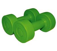 Sveltus - Set di 2 manubri pesi in vinile, per allenamento in casa o in palestra, resistenti e durevoli, verde, 1 Kg