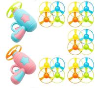 Svemei 2 giocattoli interattivi per gatti, dischi volanti con 20 eliche volanti, per addestramento, caccia, caccia (blu e rosa)