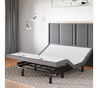 Sven & Son Base letto regolabile classica, sollevamento testa e piede, massaggio, luci sotto il letto, USB, memoria gel, telaio intelligente Zero Gravity - Full