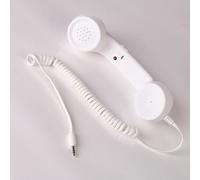 Svendita! Ricevitore per cellulare retrò, anti-radiazioni da 3,5 mm, compatibile con iPhone e telefoni Android, stile vintage, bianco.