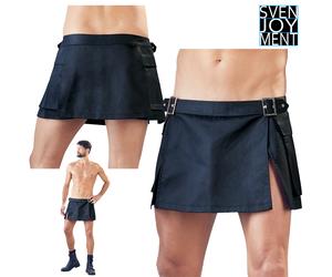 Svenjoyment Black Skirt Gonna Corta Resistente da Gladiatore con Fibbie e Tasche