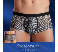 SVENJOYMENT Boxer Shorts Parigamba Uomo Semi Trasparenti Zebrati e Glitterati