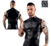 Top maschile senza maniche con imbracatura metallica Svenjoyment (nero) - M
