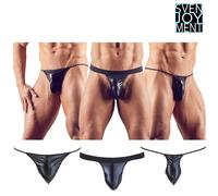 Svenjoyment Confezione 3 Slip Neri Lucidi Effetto Bagnato Cintura Elasticizzata