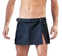 Svenjoyment Black Skirt Gonna Corta Resistente da Gladiatore con Fibbie e Tasche