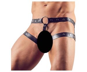 Svenjoyment - harness uomo con anello pene - nero M/L