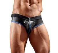 Svenjoyment - Slip jock aperto (nero-blu) - L