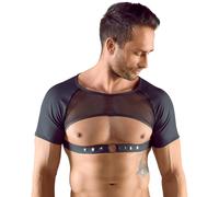 Svenjoyment Open Chest Crop Top with Short Sleeves 2161893 Black XL