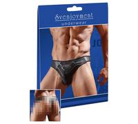 Tanga maschile sexy con accento trasparente (nero) - M