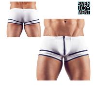 Svenjoyment Sexy Pants Mutanda Boxer Uomo Bianca Stile Marinaro con Zip Frontale