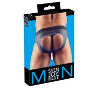 Svenjoyment - slip jockstrap aperto - nero/blu