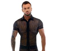 Svenjoyment Tight Half-Sleeve Lace Shirt 2161656 Black S