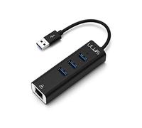 Sveon SCT240 - Hub USB 3.0 a 4 porte con adattatore di rete Gigalan