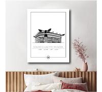 Sverigemotiv Stampa artistica del Muro dello Stadio di Calcio - Regali di Calcio per Ragazzi Ragazze Uomini Fan - Serie A ed Europei Club (40x50 cm, Milan - San Siro)