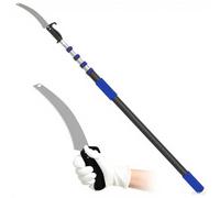 Svettatoio Telescopico, Bai You Mei Potatore Telescopico 1,3-4m Sega Telescopica per Potatura, 2 en 1 Seghe per potatura e Seghetto per legno Sega ad Asta Manuale Telescopica in lega di alluminio