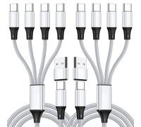 SVEUC Cavo USB di tipo C PD+QC 3.1A ricarica rapida Sync [2 pezzi 1,2 m], 4 in 2 Multi USB-C splitter cavo di ricarica con 4 porte di tipo C, compatibile con iPhone 15 Pro Max, Samsung Galaxy S24 S23