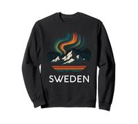 Svezia Aurora Boreale Aurora Boreale Retro Cielo Artico Amore Felpa