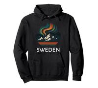 Svezia Aurora Boreale Aurora Boreale Retro Cielo Artico Amore Felpa con Cappuccio