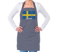 Svezia Codice a Barre Bandiera - Unisex Adulti Grembiule - Svedese Stoccolma
