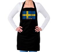 Svezia Codice a Barre Bandiera - Unisex Adulti Grembiule - Svedese Stoccolma