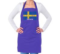 Svezia Codice a Barre Bandiera - Unisex Adulti Grembiule - Svedese Stoccolma