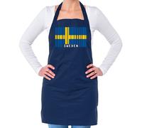 Svezia Codice a Barre Bandiera - Unisex Adulti Grembiule - Svedese Stoccolma