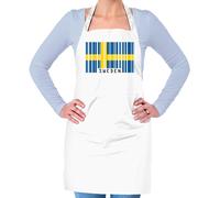 Svezia Codice a Barre Bandiera - Unisex Adulti Grembiule - Svedese Stoccolma