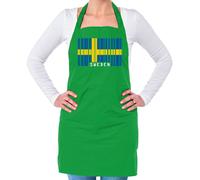 Svezia Codice a Barre Bandiera - Unisex Adulti Grembiule - Svedese Stoccolma