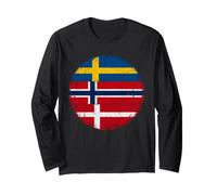 Svezia Norvegia Danimarca Scandinavia Maglia a Manica