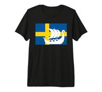 Svezia Viking Sverige Swedish Support Danimarca Non in Vendita Maglietta Premium