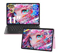 Svikou Computer portatile touchscreen convertibile rosa 2 in 1 da 11 pollici, display IPS FHD (1920 x 1200), processore tel N100, SSD da 16 GB RAM 1 TB, riconoscimento facciale, KB retroilluminato