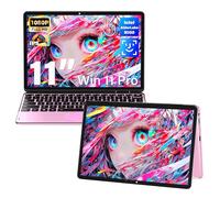 Svikou Computer portatile touchscreen convertibile rosa 2 in 1 da 11 pollici, display IPS FHD (1920 x 1200), processore tel N100, SSD da 16 GB RAM 1 TB, riconoscimento facciale, KB retroilluminato