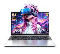 Svikou Win 11/Office 2019 - Computer portatile con schermo grande da 15,6", CPU quad-core Alder Lake N95 (fino a 3,4 Ghz), DDR4 16G RAM, SSD NVMe da 512 GB, notebook portatile con KB retroilluminato