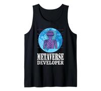 Sviluppatore futuristico del metaverso di realtà virtuale Canotta