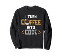 Sviluppatore Programmatore Geek I Coding Trasformo Il caffè in codice Felpa