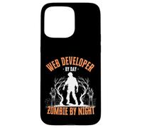 Sviluppatore Web by Day Zombie by Night Funny Halloween Creepy Custodia per iPhone 15 Pro Max