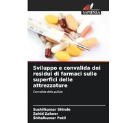 Sviluppo e convalida dei residui di farmaci sulle superfici delle attrezzature: Convalida della pulizia