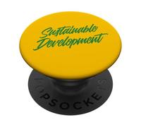 Sviluppo Sostenibile Minimalista Messaggio Verde Scritto A PopSockets PopGrip Adesivo