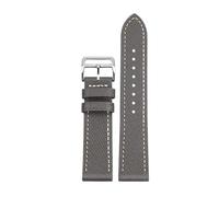 Svincoter 18 20 22MM Cinturino for orologio morbido in pelle di mucca con motivo a palma fatto a mano da uomo(Grey,18mm)