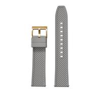 Svincoter Cinturino da polso morbido impermeabile for immersioni a forma di proiettile con sgancio rapido in gomma FKM da 18, 20, 22, 24 mm(Gray 3,24mm)
