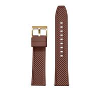 Svincoter Cinturino da polso morbido impermeabile for immersioni a forma di proiettile con sgancio rapido in gomma FKM da 18, 20, 22, 24 mm(Brown 3,18mm)
