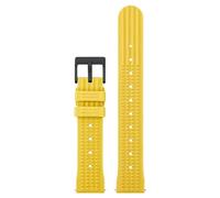 Svincoter Cinturino for orologio a sgancio rapido in gomma siliconica waffle da 20,22 mm, adatto for orologi subacquei tradizionali(Yellow Black,20mm)