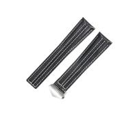 Svincoter Cinturino for orologio da lavoro in vera pelle adatto for Tag Heuer Cowhide Monaco Heritage 6 adatto for cinturino for orologio Calila Porsche Edition(Black white-Steel-Z5)